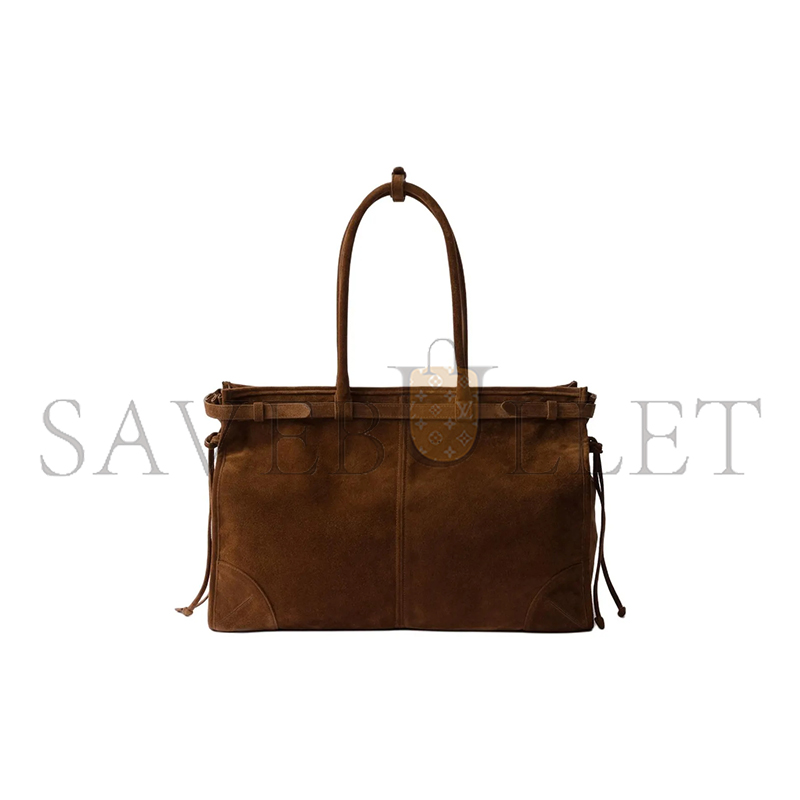 Pra*a bonnie large suede handbag 1ba439 (42*30*12cm)
